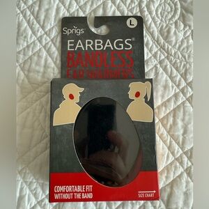 New In Box Bandless Ear Warmers / Ear Bags - Large Black Fleece